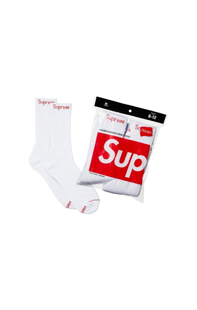 Supreme Hanes Crew Socks White (EU36-46) - OnSize