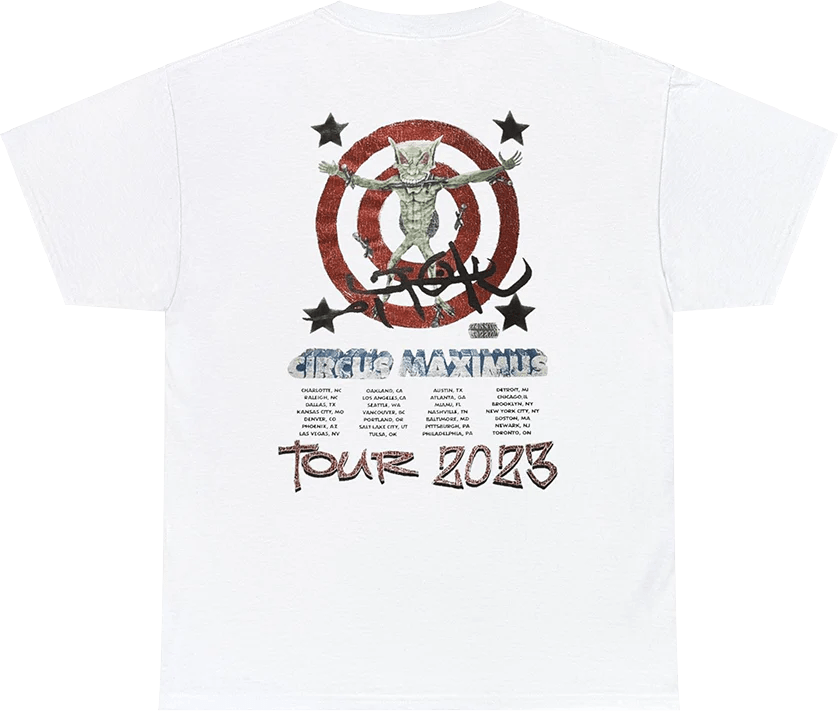 Travis Scott Utopia Circus Maximus 2023 Tour III Tee White - OnSize