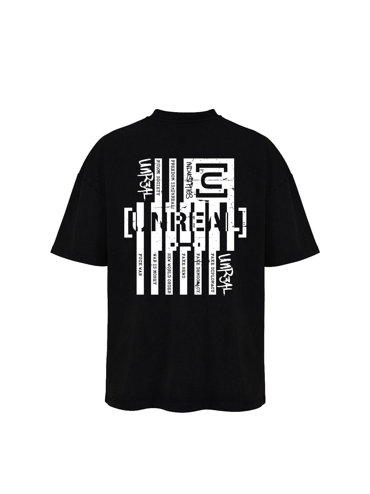 UNREAL FLAG Tee Jet Black - OnSize