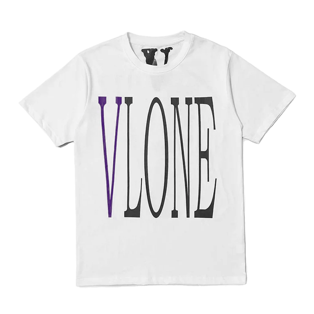 Vlone Staple Tee Purple White - OnSize