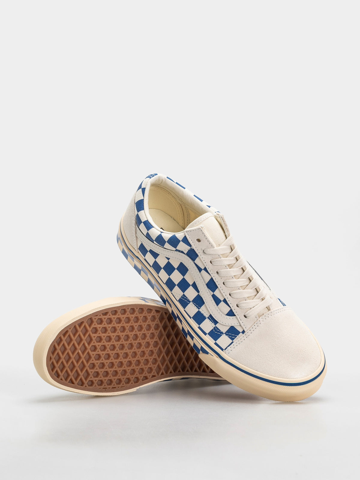 Vans Old Skool Checkerboard Navy Marshmallow - OnSize