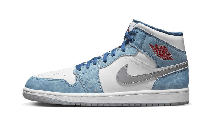 Jordan 1 Mid French Blue Fire Red - OnSize