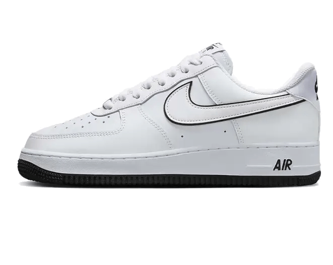 Nike Air Force 1 '07 Low White Black Outline Swoosh - OnSize