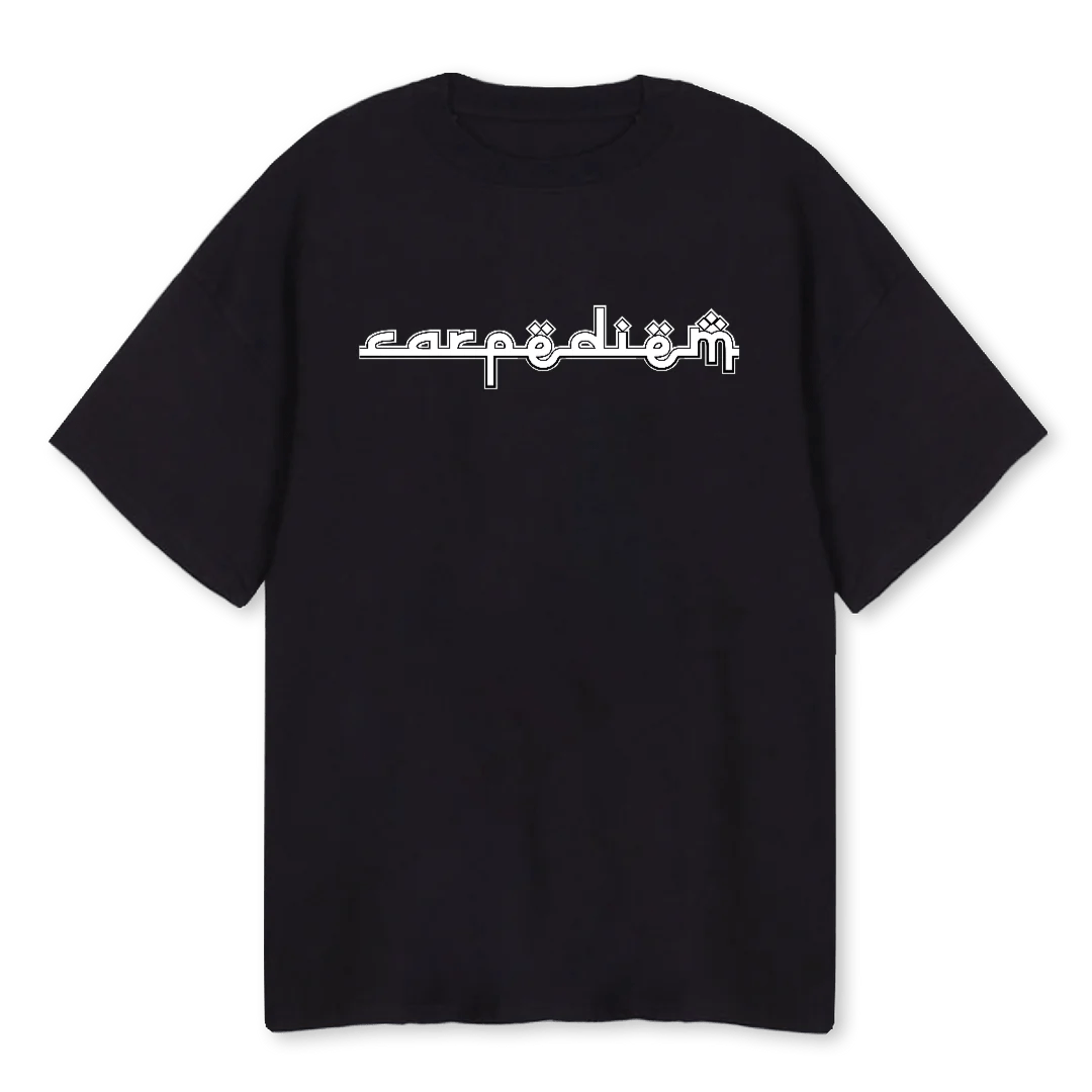 Oversized Black "Seize The Night" T-Shirt - OnSize